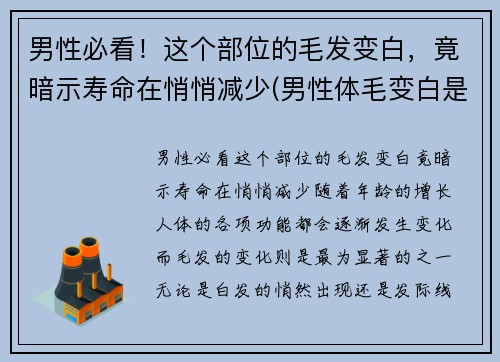 男性必看！这个部位的毛发变白，竟暗示寿命在悄悄减少(男性体毛变白是什么原因)